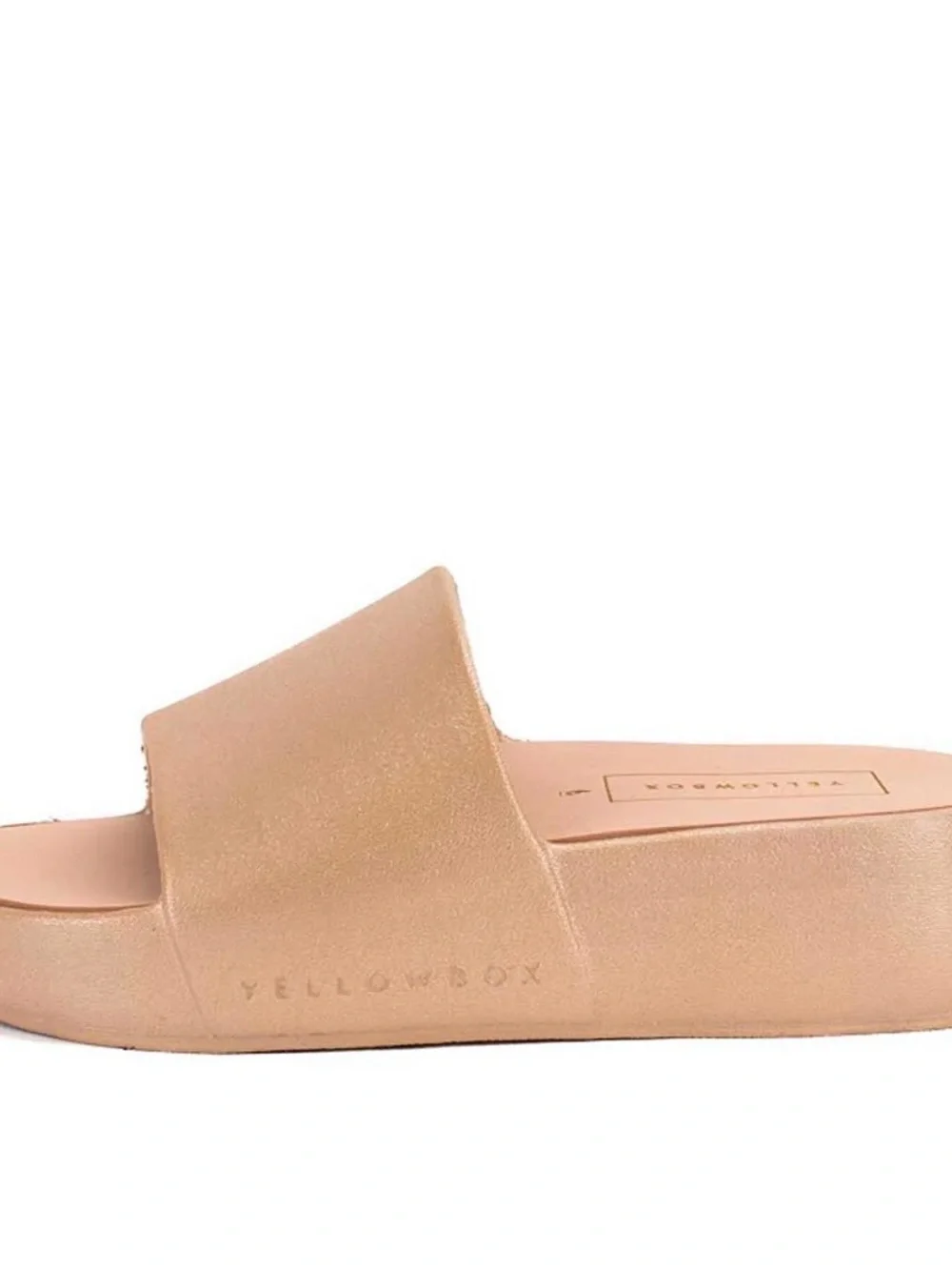 Yellow Box Blush Shimmer Slide Sandals - Picture 2 of 3